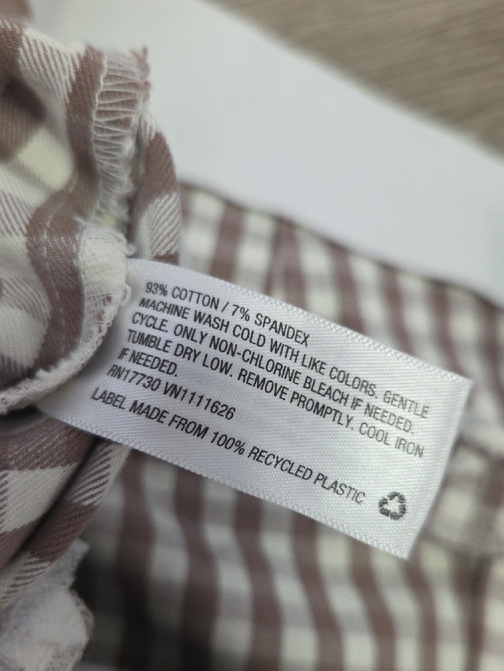 Gingham pull on pants - Picture 6 of 6